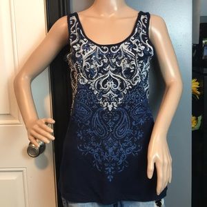 Navy blue Maurice’s size small tank top.